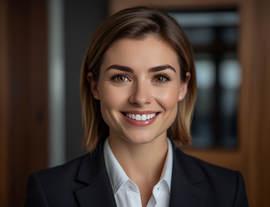 Default_generate_mid_short_of_a_professional_female_with_a_smi_2