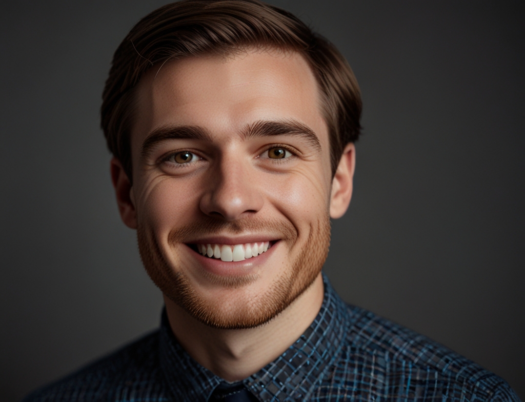 Default_generate_mid_short_of_a_professional_male_with_a_smile_0