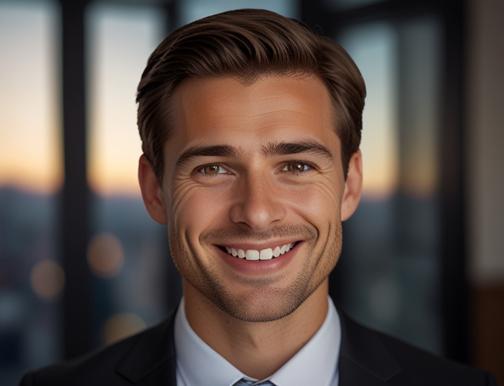 Default_generate_mid_short_of_a_professional_male_with_a_smile_3